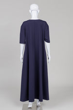 Load image into Gallery viewer, COS Navy Jersey A-Line Maxi Dress (L)
