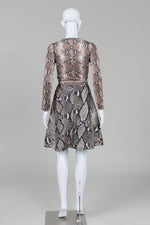 Load image into Gallery viewer, Diane von Furstenberg Brown Snake Print Silk Jersey Wrap Dress (2)
