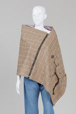 Load image into Gallery viewer, Smoking Lily Plaid Bias Cape w/ Zip Closure
