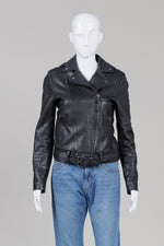 Load image into Gallery viewer, Mackage for Aritzia Black Leather Moto Jacket (S)
