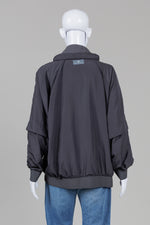 Load image into Gallery viewer, Stella McCartney for Adidas Charcoal Funnel Neck Bomber Jacket (L)
