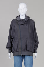 Load image into Gallery viewer, Stella McCartney for Adidas Charcoal Funnel Neck Bomber Jacket (L)
