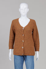 Load image into Gallery viewer, Hand Crocheted Rust Cardigan
