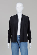 Load image into Gallery viewer, Ted Baker Black Shawl Collar Woven Front Cardigan (3)
