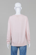 Load image into Gallery viewer, Kate Spade Pink Crewneck Sweater w/ Embroidered Face (S)
