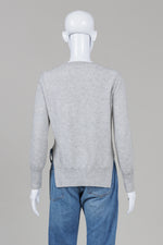 Load image into Gallery viewer, Isabel Marant Etoile Light Grey Crewneck Sweater w/ Side Slits (36)
