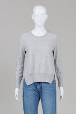 Load image into Gallery viewer, Isabel Marant Etoile Light Grey Crewneck Sweater w/ Side Slits (36)
