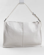 Load image into Gallery viewer, ALLSAINTS white leather rectangular shoulder bag w/ belt strap
