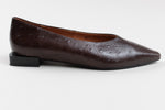 Load image into Gallery viewer, ANGEL ALARCON deep brown pointed ostrich leather flat, new condition (38)
