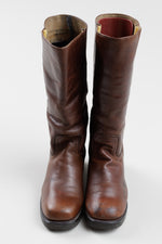 Load image into Gallery viewer, DURANGO vintage mid-calf brown leather square toe boots (6)
