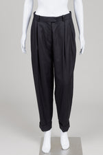 Load image into Gallery viewer, COS black pleated cuffed trousers (8)
