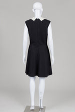 Load image into Gallery viewer, Betsey Johnson black sleeveless  A-line dress with white pearl collar (10)
