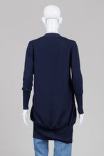Load image into Gallery viewer, JNBY navy blue long cardigan (M)

