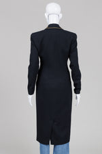 Load image into Gallery viewer, Dana Buchman Vintage black DB coat with gold embroidered collar (4)
