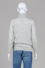Load image into Gallery viewer, C by Bloomingdale's cashmere oatmeal turtleneck sweater (S)
