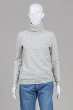 Load image into Gallery viewer, C by Bloomingdale's cashmere oatmeal turtleneck sweater (S)
