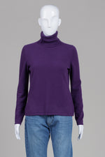 Load image into Gallery viewer, Jones New York Luxe cashmere purple rollneck sweater (L)
