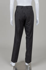 Load image into Gallery viewer, Alberto Men's grey micro-check pattern modern-fit trousers (52)

