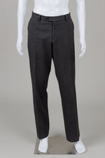 Load image into Gallery viewer, Alberto Men's grey micro-check pattern modern-fit trousers (52)
