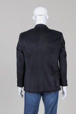 Load image into Gallery viewer, Louis by Louis Feraud Men's black veveteen pinstripe sports coat (42)
