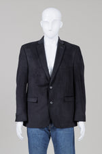 Load image into Gallery viewer, Louis by Louis Feraud Men's black veveteen pinstripe sports coat (42)
