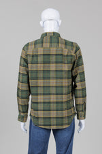 Load image into Gallery viewer, Brixton green plaid button up shirt (M)
