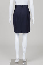 Load image into Gallery viewer, Jones New York navy blue pleated front skirt (4)
