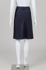 Load image into Gallery viewer, Boss by Hugo Boss navy blue skirt with front and back vent (6)
