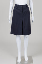 Load image into Gallery viewer, Boss by Hugo Boss navy blue skirt with front and back vent (6)
