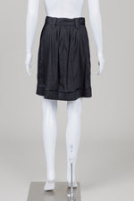 Load image into Gallery viewer, Elie Tahari black button up front skirt with self belt
