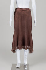 Load image into Gallery viewer, Maje brown Vintage panelled bohemian flaired midi skirt (T3)
