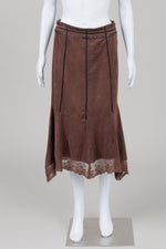 Load image into Gallery viewer, Maje brown Vintage panelled bohemian flaired midi skirt (T3)
