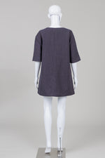 Load image into Gallery viewer, Ba&amp;sh charcoal grey textured half sleeved tunic dress (1)
