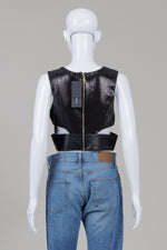 Load image into Gallery viewer, Marciano black vneck sequin sleeveless cut-away top (M) *New with tags $138
