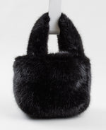 Load image into Gallery viewer, TOTEME black faux fur shoulder bag
