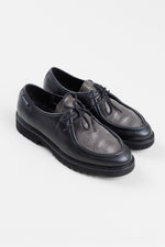 Load image into Gallery viewer, MEPHISTO Black leather loafer w/ houndstooth detail (7)
