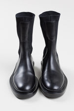 Load image into Gallery viewer, JIL SANDER Black leather sock boot (37.5)
