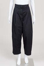 Load image into Gallery viewer, COS black wide leg pants with front pleats and side pockets  (10)
