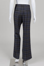 Load image into Gallery viewer, Theory grey and forest green plaid trousers (8)
