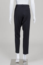 Load image into Gallery viewer, Judith &amp; Charles black straight leg trousers with side pockets (6)
