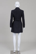 Load image into Gallery viewer, United Colors of Benetton black 2 piece skirt and blazer suit (40)

