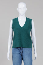 Load image into Gallery viewer, Jaon Wu green cashmere V neck vest (S)
