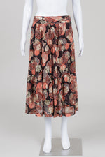 Load image into Gallery viewer, Ba&amp;sh gold, red and black skirt with lining and metallicized thread (8)
