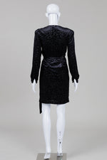 Load image into Gallery viewer, Boss black vintage wrap dress (XS)
