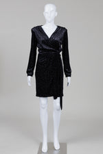 Load image into Gallery viewer, Boss black vintage wrap dress (XS)
