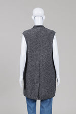 Load image into Gallery viewer, Vince grey and black sleeveless vest with side pockets (XS)
