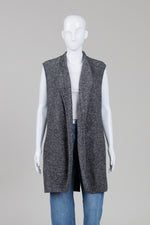 Load image into Gallery viewer, Vince grey and black sleeveless vest with side pockets (XS)

