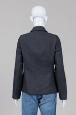 Load image into Gallery viewer, Judith &amp; Charles charcoal grey single breasted jacket (8)
