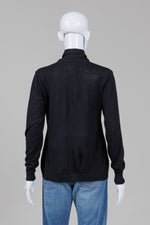 Load image into Gallery viewer, Byblos black long sleeve turtleneck sweater
