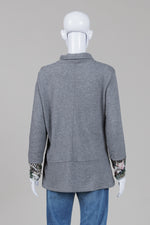 Load image into Gallery viewer, Roberta Picchiante grey and floral print turtleneck sweater (48)
